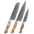 Asiatisches Messer Aus Damaststahl - Hideaki Japanische Premium Damast Messerset. Premium Messerset